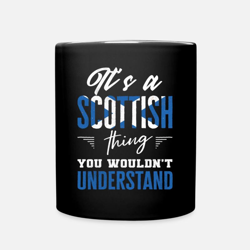 Scottish, Scottish Heritage, Scotland - Full Colour Mug - black