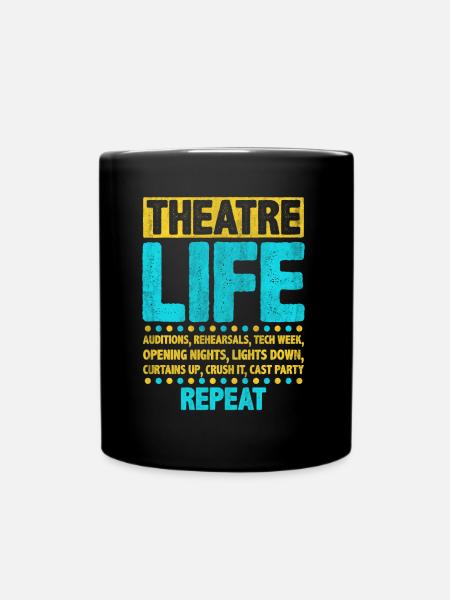 Funny Theatre Life - Tasse einfarbig - Schwarz