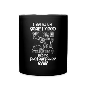 Matériel photographique, - Mug uni - noir - Devant