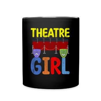 Théâtre Fille Acteurs et amants de théâtre - Mug uni - noir - Devant