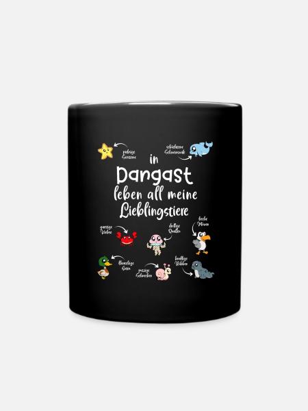 Meine Lieblingstiere in Dangast - Tasse einfarbig - Schwarz