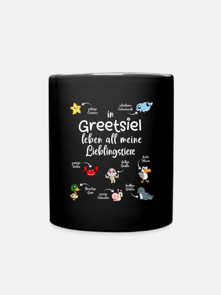Meine Lieblingstiere in Greetsiel - Tasse einfarbig - Schwarz