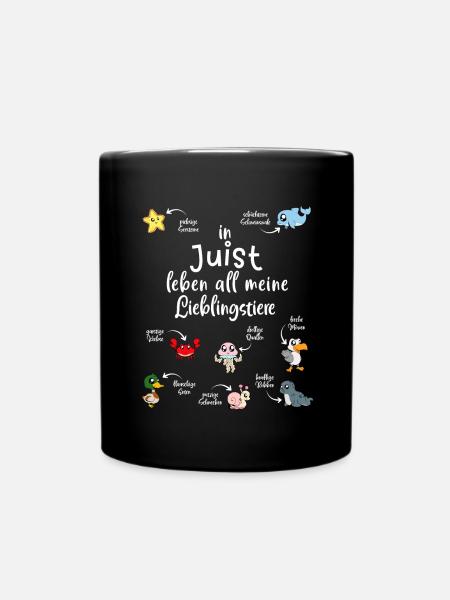 Meine Lieblingstiere in Juist - Tasse einfarbig - Schwarz