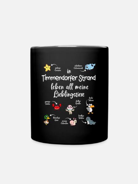 Meine Lieblingstiere in Timmendorfer Strand - Tasse einfarbig - Schwarz