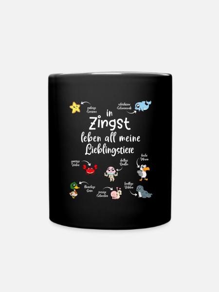 Meine Lieblingstiere in Zingst - Tasse einfarbig - Schwarz
