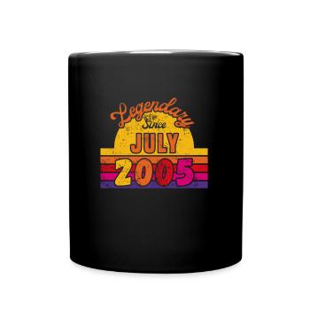 July 2005 - Geburtstag im Juli - Tasse einfarbig - Schwarz - Vorne