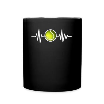 Tennis Herat Battre Tennis Amour - Mug uni - noir - Devant