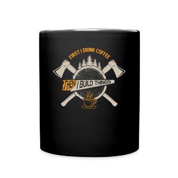 Woodworm, carpenter, carpenter - Full Colour Mug - black - Front