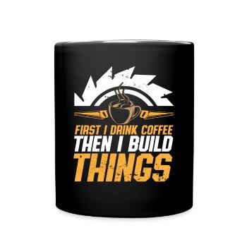 Woodworm, carpenter, carpenter - Full Colour Mug - black - Front