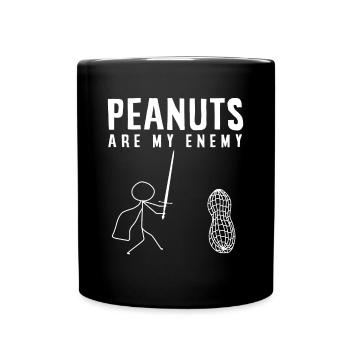Allergie aux arachides - Mug uni - noir - Devant