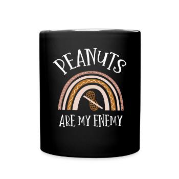 Allergie aux arachides - Mug uni - noir - Devant