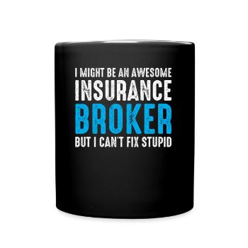 A Master Insurance Broker - Full Colour Mug - black - Front