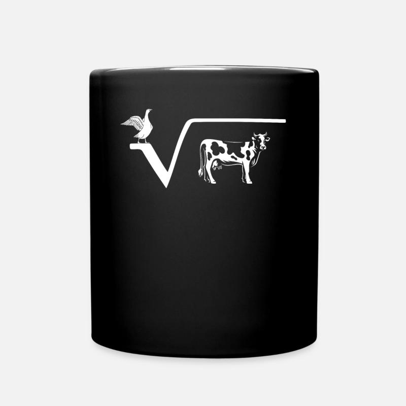N te Wurzel aus Kuh, Mathe, Mathematik - Tasse einfarbig - Schwarz