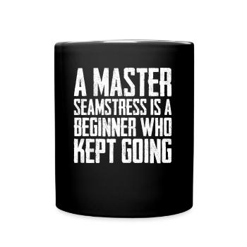 A Master Seamstress - Full Colour Mug - black - Front