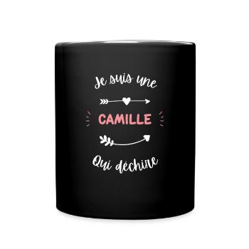 Je suis une Camille qui déchire - Mug uni - noir - Devant