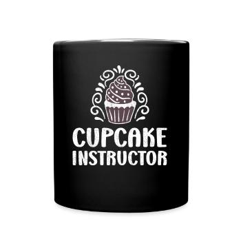 Cupcake Instructor - Tasse einfarbig - Schwarz - Vorne