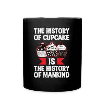 L’histoire du cupcake - Mug uni - noir - Devant