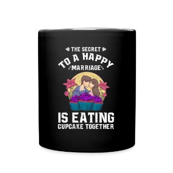 Le secret d’un mariage heureux - Mug uni - noir - Devant
