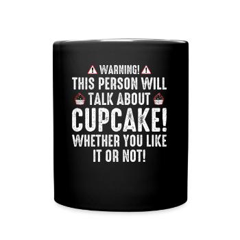 Avertissement Cette personne va parler - Mug uni - noir - Devant