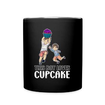 This Boy Loves Cupcake - Full Colour Mug - black - Front