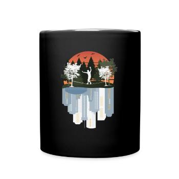 Slackline, Balance Sport - Full Colour Mug - black - Front
