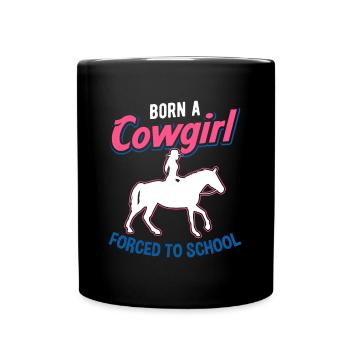 Wild West Western Rodeo Bull Riding Cowboy - Mug uni - noir - Devant