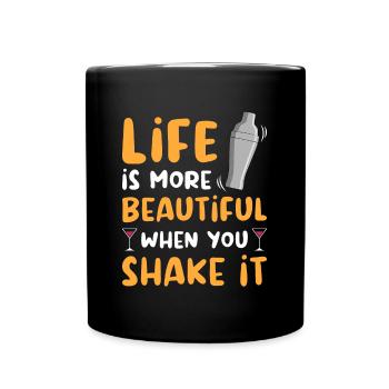 Barman Cocktail Bartender Barkeeper - Full Colour Mug - black - Front