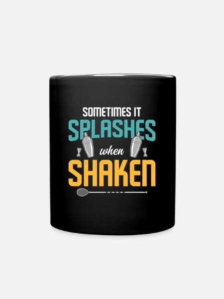 Barman Cocktail Bartender Barkeeper - Tasse einfarbig - Schwarz