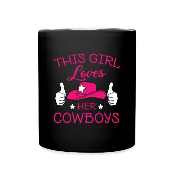 Wild West Western Rodeo Bull Riding Cowboy - Mug uni - noir - Devant
