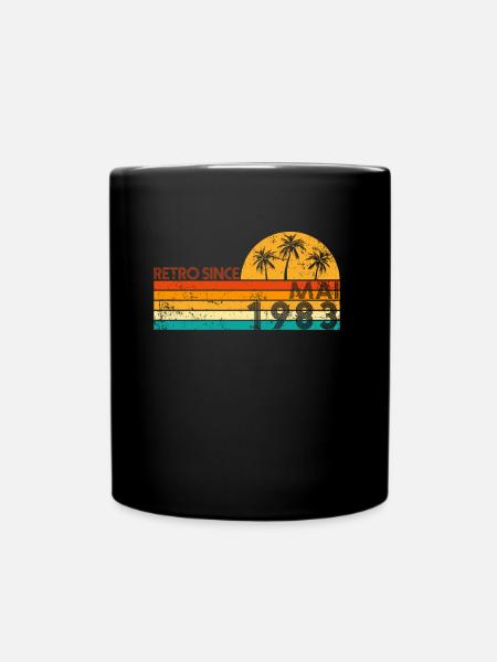 Retro since Mai 1983 - Geburtstag im Mai - Tasse einfarbig - Schwarz