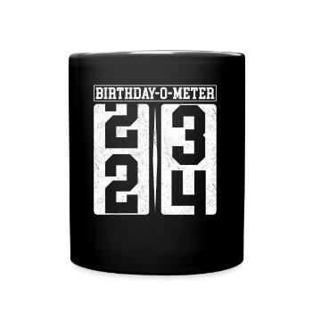 Birthday-O-Meter 24 Happy 24th Birthday Celebrant - Full Colour Mug - black - Front