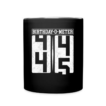 Birthday-O-Meter 45 Joyeux 45e anniversaire Célébrant - Mug uni - noir - Devant