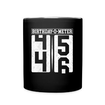 Birthday-O-Meter 46 Happy 46th Birthday Celebrant - Full Colour Mug - black - Front
