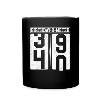 Birthday-O-Meter 40 Happy 40th Birthday Celebrant - Full Colour Mug - black - Front