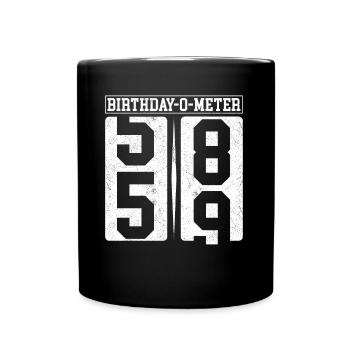 Birthday-O-Meter 59 Happy 59th Birthday Celebrant - Full Colour Mug - black - Front