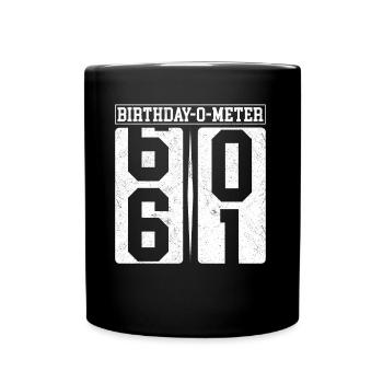 Birthday-O-Meter 61 Happy 61st Birthday Celebrant - Full Colour Mug - black - Front