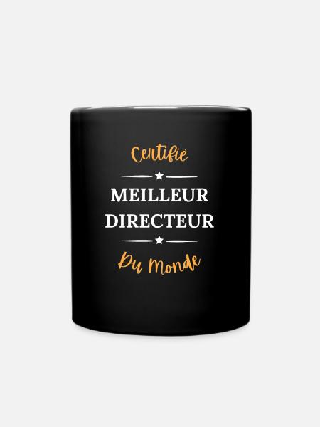 Certifié meilleur directeur du monde - Mug uni - noir