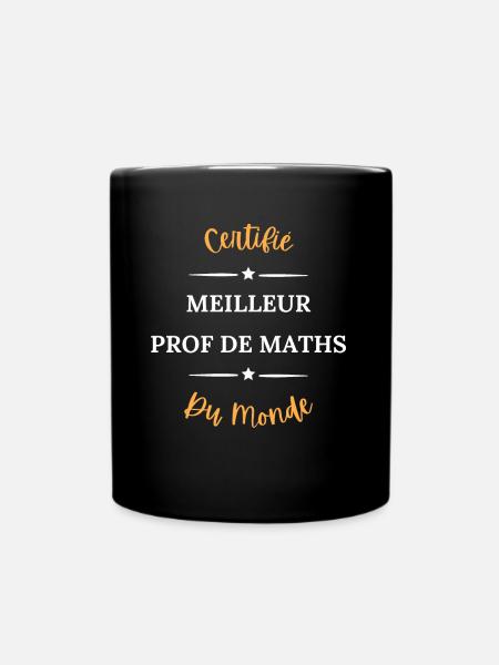 Certifié meilleur prof de maths du monde - Mug uni - noir