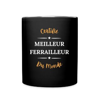 Certifié meilleur ferrailleur du monde - Mug uni - noir - Devant