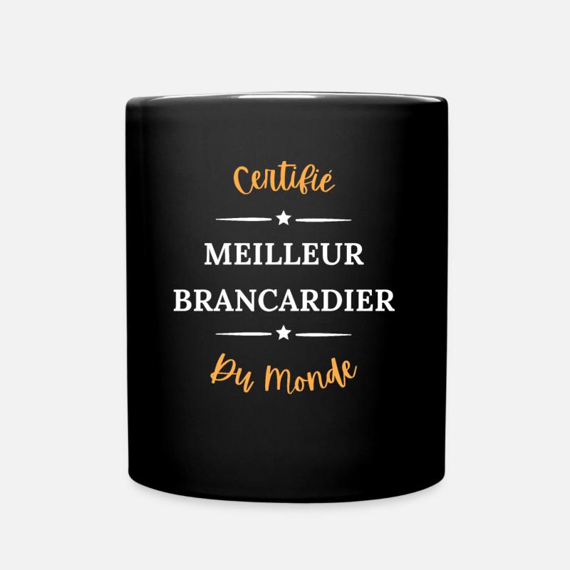 Certifié meilleur brancardier du monde - Mug uni - noir