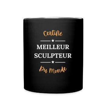 Certifié meilleur sculpteur du monde - Mug uni - noir - Devant