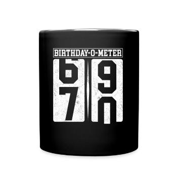 Birthday-O-Meter 70 Happy 70th Birthday Celebrant - Tasse einfarbig - Schwarz - Vorne