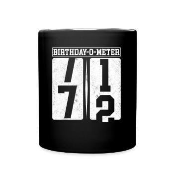 Birthday-O-Meter 72 Happy 72nd Birthday Celebrant - Full Colour Mug - black - Front