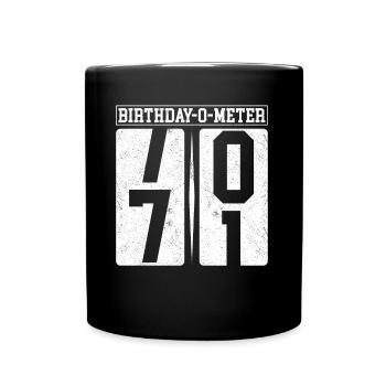 Birthday-O-Meter 71 Happy 71st Birthday Celebrant - Full Colour Mug - black - Front