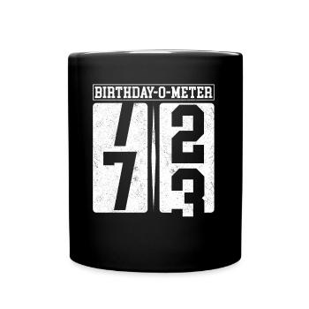 Birthday-O-Meter 73 Happy 73rd Birthday Celebrant - Full Colour Mug - black - Front