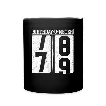 Birthday-O-Meter 79 Happy 79th Birthday Celebrant - Full Colour Mug - black - Front