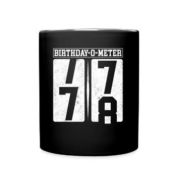 Birthday-O-Meter 78 Joyeux 78e anniversaire Célébrant - Mug uni - noir - Devant