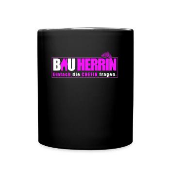Damen Bauherrin Hausbau Humor Richtfest Hauskauf - Tasse einfarbig - Schwarz - Vorne