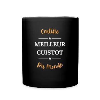 Certifié meilleur cuistot du monde - Mug uni - noir - Devant