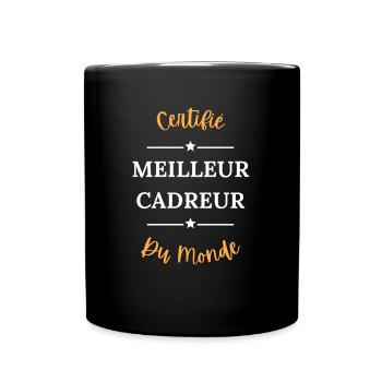 Certifié meilleur cadreur du monde - Mug uni - noir - Devant